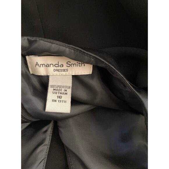 Amanda Smith Women's Dress Size 16 Black Sheath Sleeveless Cocktail NWOT - Picture 6 of 6